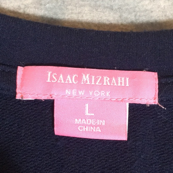ISAAC MIZRAHI Embroidered Beautifully Long Line Buttery Soft Graphic Top - Picture 14 of 16